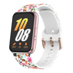Samsung Galaxy Fit 3 eredeti stílusú bújtatós szilikon szíj virág 4