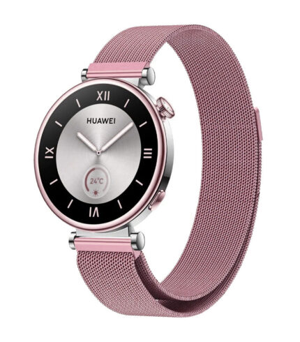 Huawei Watch GT 4 41 mm milánói fém óraszíj rózsaszín-rózsaarany 2