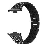 Xiaomi Redmi Watch 4 strasszkő díszítésű fém óraszíj fekete 1