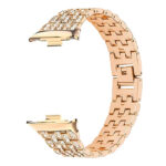 Xiaomi Redmi Watch 4 strasszkő díszítésű fém óraszíj rózsaarany 1