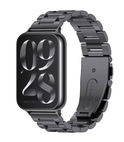 Xiaomi Smart Band 8 Pro láncszemes titánium óraszíj fekete 2
