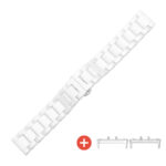 Samsung Galaxy Fit 3 fehér kerámia óraszíj ezüst adapter 1