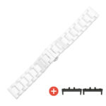 Samsung Galaxy Fit 3 fehér kerámia óraszíj fekete adapter 1