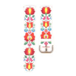 Xiaomi Redmi Watch 4 fehér színű szilikon szíj kalocsai mintás 1