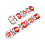 Xiaomi Redmi Watch 4 fehér színű szilikon szíj kalocsai mintás 2