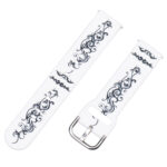 Xiaomi Redmi Watch 4 fehér színű szilikon szíj törzsi tetoválás mintás 2