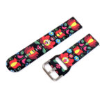 Xiaomi Redmi Watch 4 fekete színű szilikon szíj kalocsai mintás 2