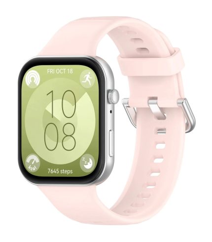 Huawei Watch Fit 3 eredeti stílusú szilikon szíj rózsaszín 2