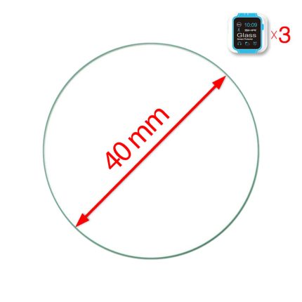Óra normál üvegfólia 40 mm