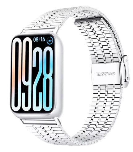 Xiaomi Smart Band 9 Pro rozsdamentes acél óraszíj ezüst 2