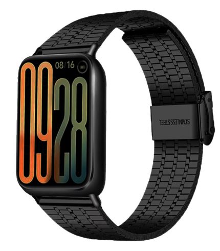 Xiaomi Smart Band 9 Pro rozsdamentes acél óraszíj fekete 2