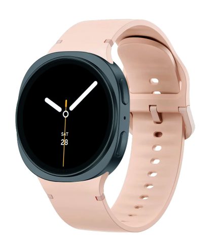 Samsung Galaxy Watch 8 bújtatós szilikon szíj barackvirág 2