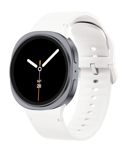 Samsung Galaxy Watch 8 bújtatós szilikon szíj fehér 2