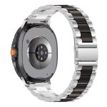 Samsung Galaxy Watch 8 Classic ívelt láncszemes fém óraszíj ezüst-fekete 2
