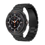 Samsung Galaxy Watch 8 Classic ívelt láncszemes fém óraszíj fekete 2