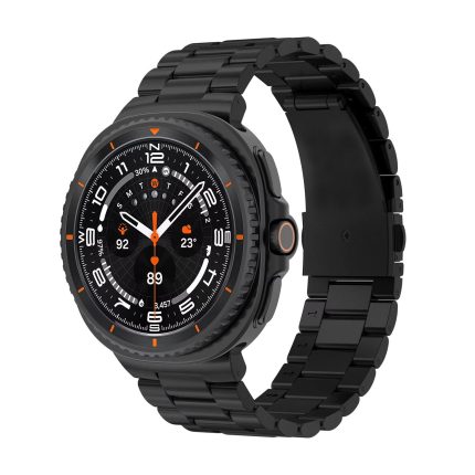 Samsung Galaxy Watch 8 Classic ívelt láncszemes titánium óraszíj fekete 2