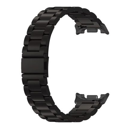 Samsung Galaxy Watch 8 ívelt láncszemes fém óraszíj fekete 1