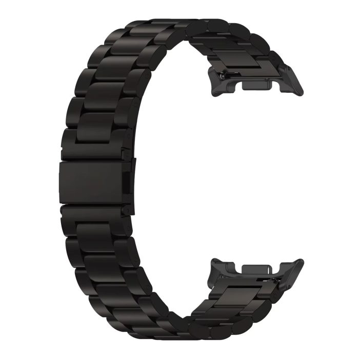 Samsung Galaxy Watch 8 ívelt láncszemes fém óraszíj fekete 1