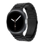 Samsung Galaxy Watch 8 ívelt láncszemes fém óraszíj fekete 2