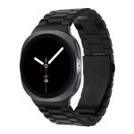 Samsung Galaxy Watch 8 ívelt láncszemes titánium óraszíj fekete 2