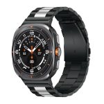 Samsung Galaxy Watch Ultra ívelt láncszemes fém óraszíj fekete-ezüst 3