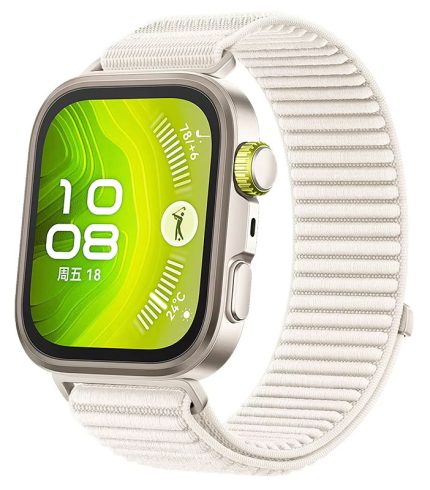 Huawei Watch Fit 4 Pro eredeti stílusú nylon szíj bézs 2