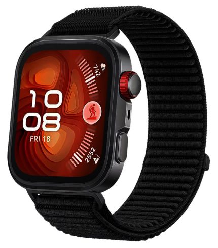 Huawei Watch Fit 4 Pro eredeti stílusú nylon szíj fekete 2