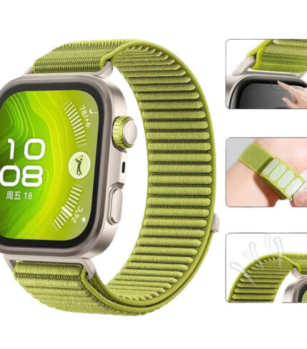 Huawei Watch Fit 4 Pro eredeti stílusú nylon szíj zöld 3