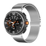 Samsung Galaxy Watch 8 Classic milánói fém óraszíj ejtőernyős csatos ezüst 1