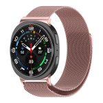 Samsung Galaxy Watch 8 ívelt milánói fém óraszíj rózsaszín-rózsaarany 2