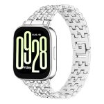 Xiaomi Redmi Watch 5 Active strasszkő díszítésű fém óraszíj ezüst 1