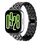 Xiaomi Redmi Watch 5 Active strasszkő díszítésű fém óraszíj fekete 1