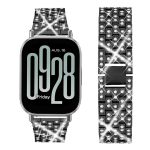 Xiaomi Redmi Watch 5 Active strasszkő díszítésű fém óraszíj fekete 2