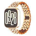 Xiaomi Redmi Watch 5 Active strasszkő díszítésű fém óraszíj rózsaarany 1