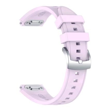 Huawei Watch GT 5 41 mm nyomógombos csatlakozasú ívelt kialakítású eredeti stílusú gyémánt mintás szilikon óraszíj világoslila 1