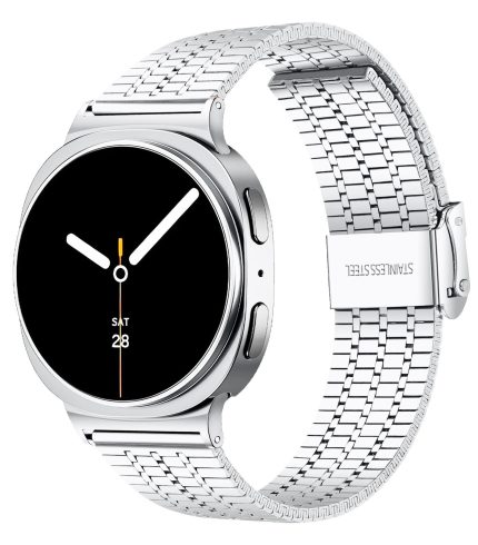 Samsung Galaxy Watch 8 rozsdamentes acél óraszíj ezüst 2