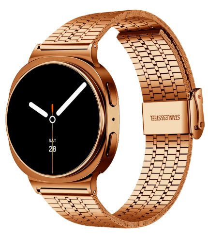 Samsung Galaxy Watch 8 rozsdamentes acél óraszíj rózsaarany 2