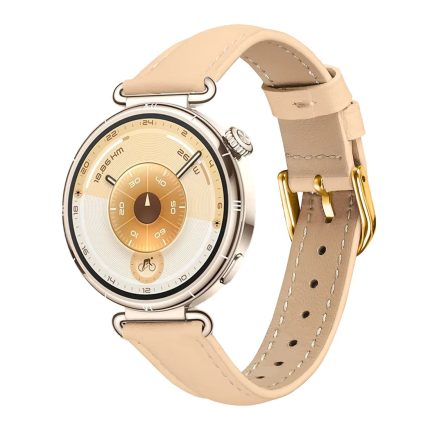 Huawei Watch GT 4 41 mm ívelt kialakítasú bőr óraszíj barack 2