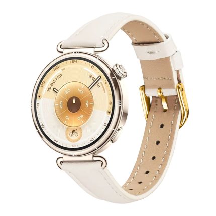 Huawei Watch GT 4 41 mm ívelt kialakítasú bőr óraszíj bézs 2