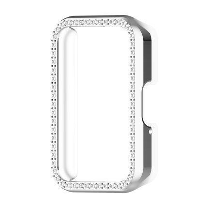 Samsung Galaxy Fit 3 okosóra ezüst strasszköves pc tok 1