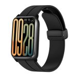 Xiaomi Smart Band 9 Pro mágneses d-gyűrűs szilikon szíj fekete 2