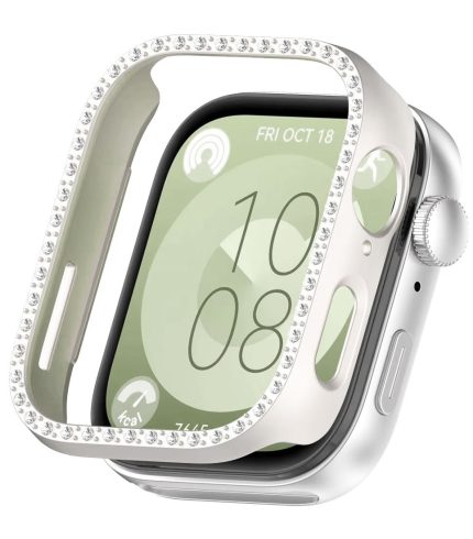 Huawei Watch Fit 3 okosóra csillagfény strasszköves pc tok 2