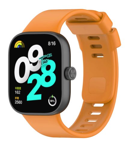 Xiaomi Redmi Watch 4 eredeti stílusú szilikon szíj narancs 2