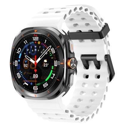 Samsung Galaxy Watch 8 Classic szilikon vízi szíj fehér 2