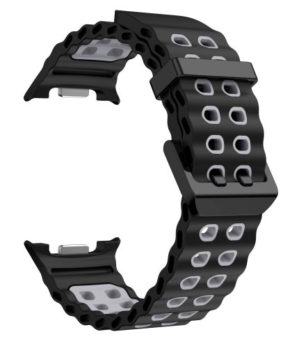 Samsung Galaxy Watch 8 Classic szilikon vízi szíj fekete-szürke 1