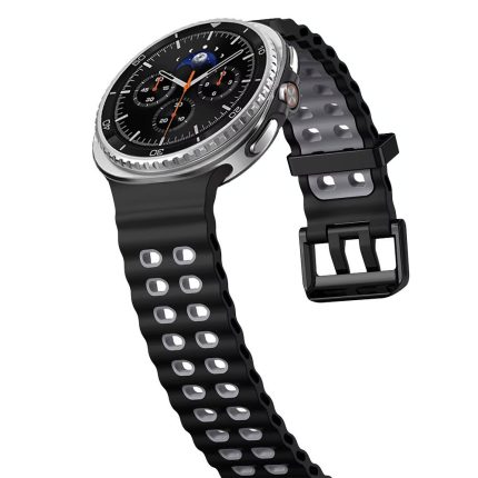 Samsung Galaxy Watch 8 Classic szilikon vízi szíj fekete-szürke 2