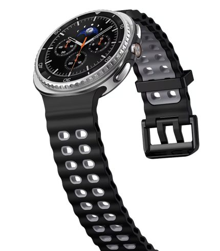 Samsung Galaxy Watch 8 Classic szilikon vízi szíj fekete-szürke 2