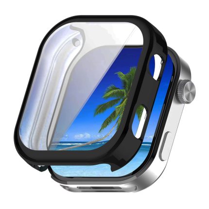 Xiaomi Redmi Watch 6 kijelzővédős fekete szilikon tok 2