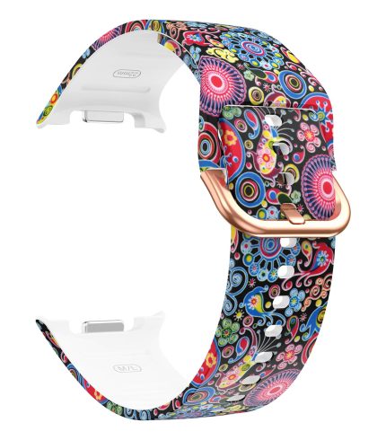 Samsung Galaxy Watch 8 eredeti stílusú absztrakt mintás bújtatos szilikon szíj többszínű 1