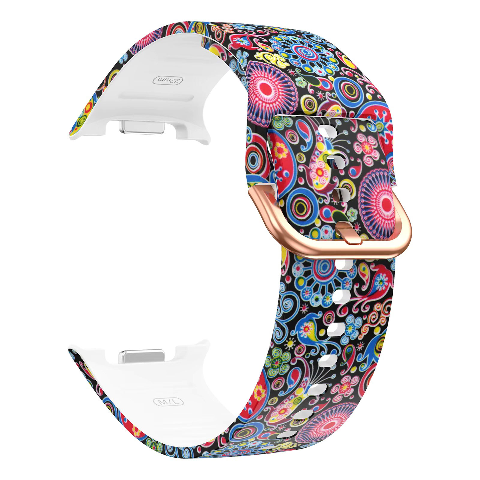 Samsung Galaxy Watch 8 eredeti stílusú absztrakt mintás bújtatos szilikon szíj többszínű 1 Samsung Galaxy Watch 8 eredeti stílusú absztrakt mintás bújtatos szilikon szíj többszínű 1